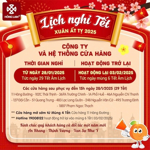 Lịch mở cửa Tết 2025